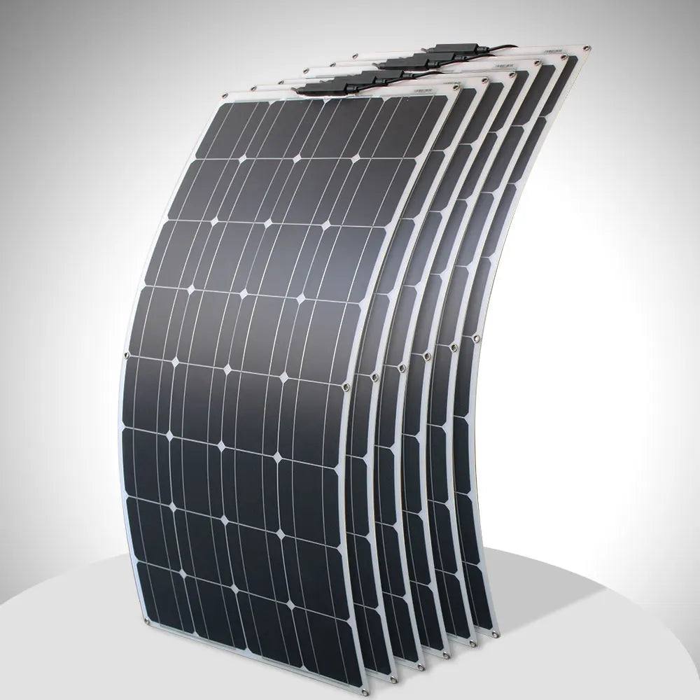 1000w flexible solar panel 12v 24v 100w monocrystalline