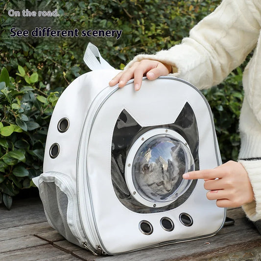 Pet Backpack 360° View/Breathable Transparent Bubble
