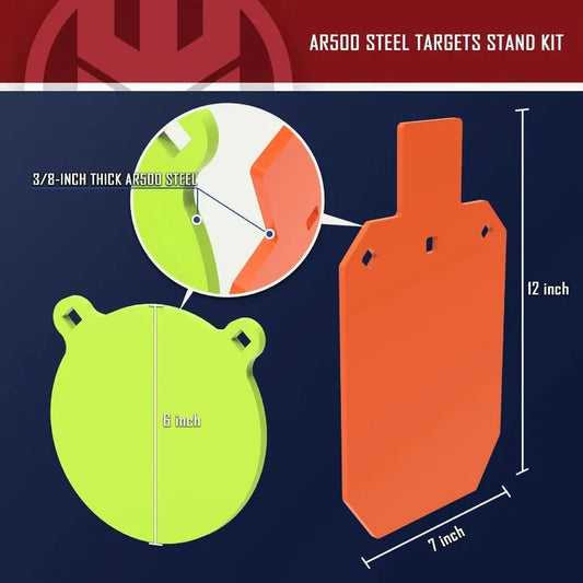 Steel Target for Shooting with Stand System Kit