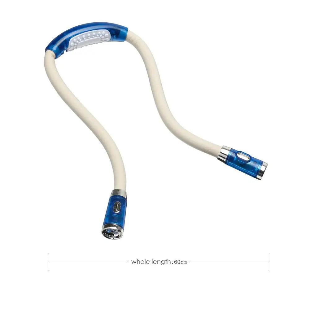 4LED Neck Reading Light Flexible Hug Neck Lamp Torch 2xAAA Batteries Book Lights 4 Modes Camping Lamp Flashlight Headlight