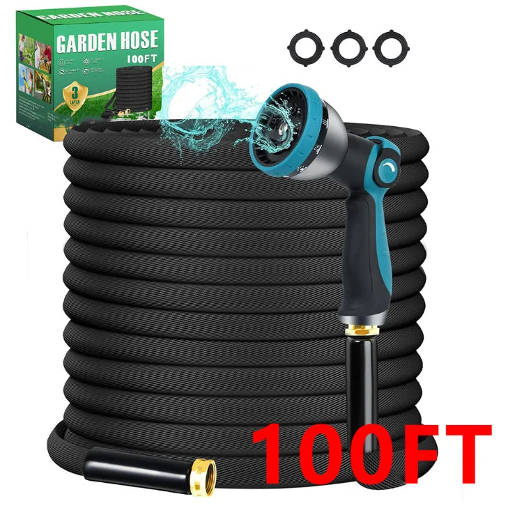 Non-Expandable Garden Water Hose Kink Free Lightweight 50/100ft