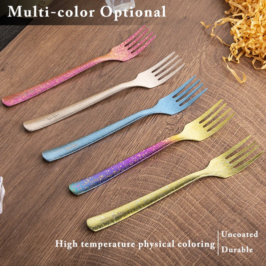 Rainbow Colored Titanium Spoons & Forks