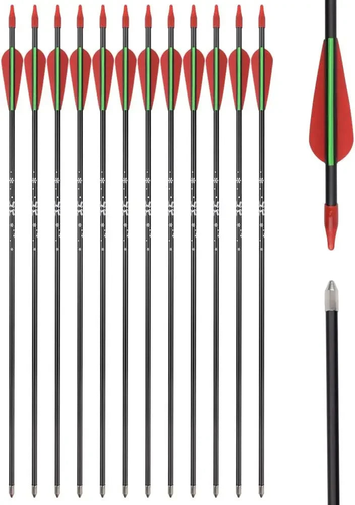 Fiberglass Arrow 24/28 Inch Shooting (Pack of 12)