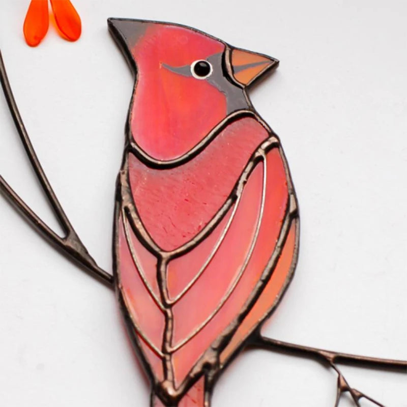 Cardinal Stained Glass Ornament