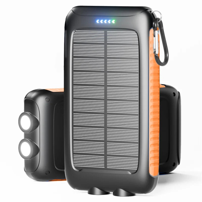 38800 mAh Solar Power Bank Portable Charger with Dual USB,
