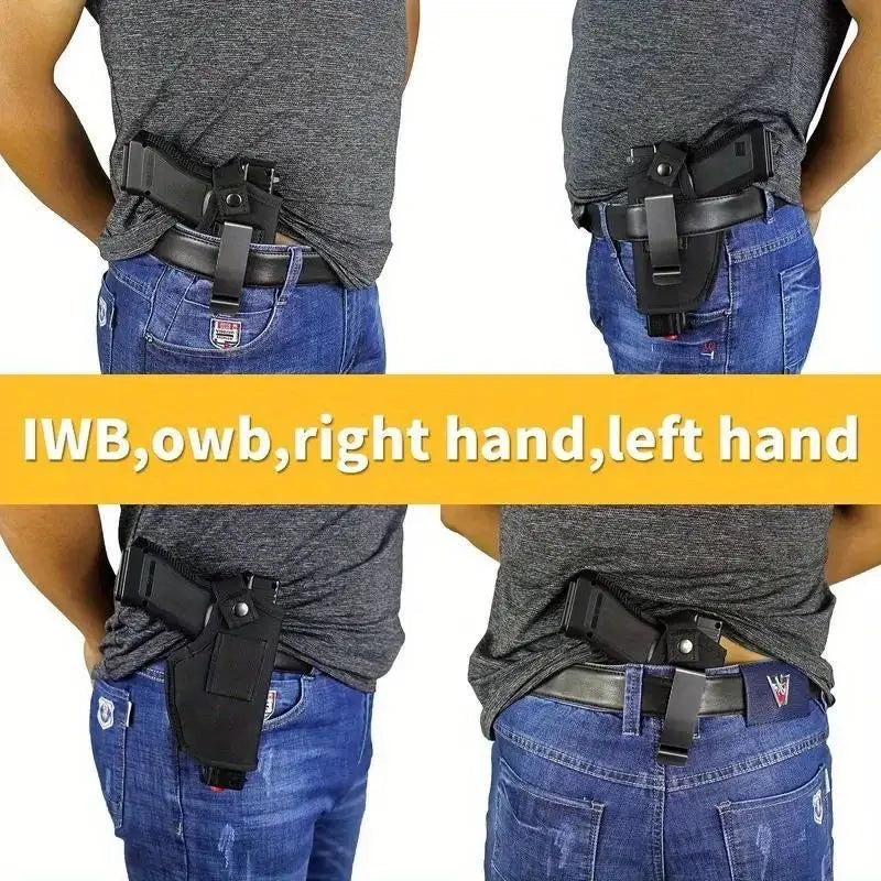 Tactical Waistband Holster for Glock 17/19/22, Right or Left Hand Draw Ambidextrous IWB/OWB Holster 2-Piece Set