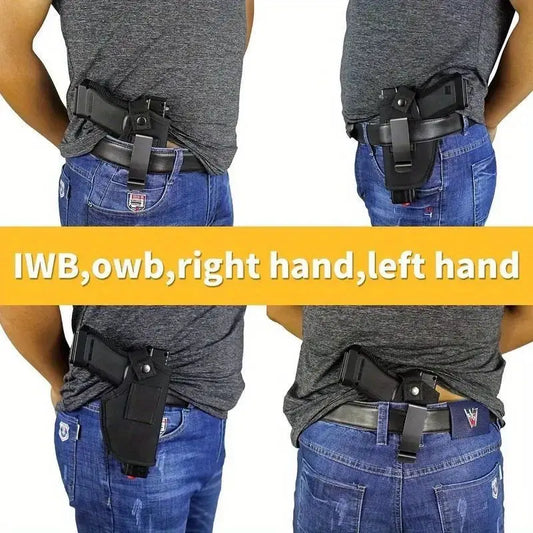Tactical Waistband Holster for Glock 17/19/22, Right or Left Hand Draw Ambidextrous IWB/OWB Holster 2-Piece Set