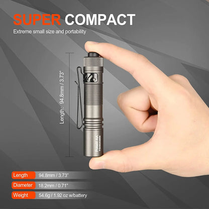 Small Rechargeable Pocket LED Flashlight 1000 Lumens for Everyday Carry
