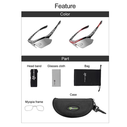 ROCKBROS Cycling Photochromic Bicycle Sports Sunglasses