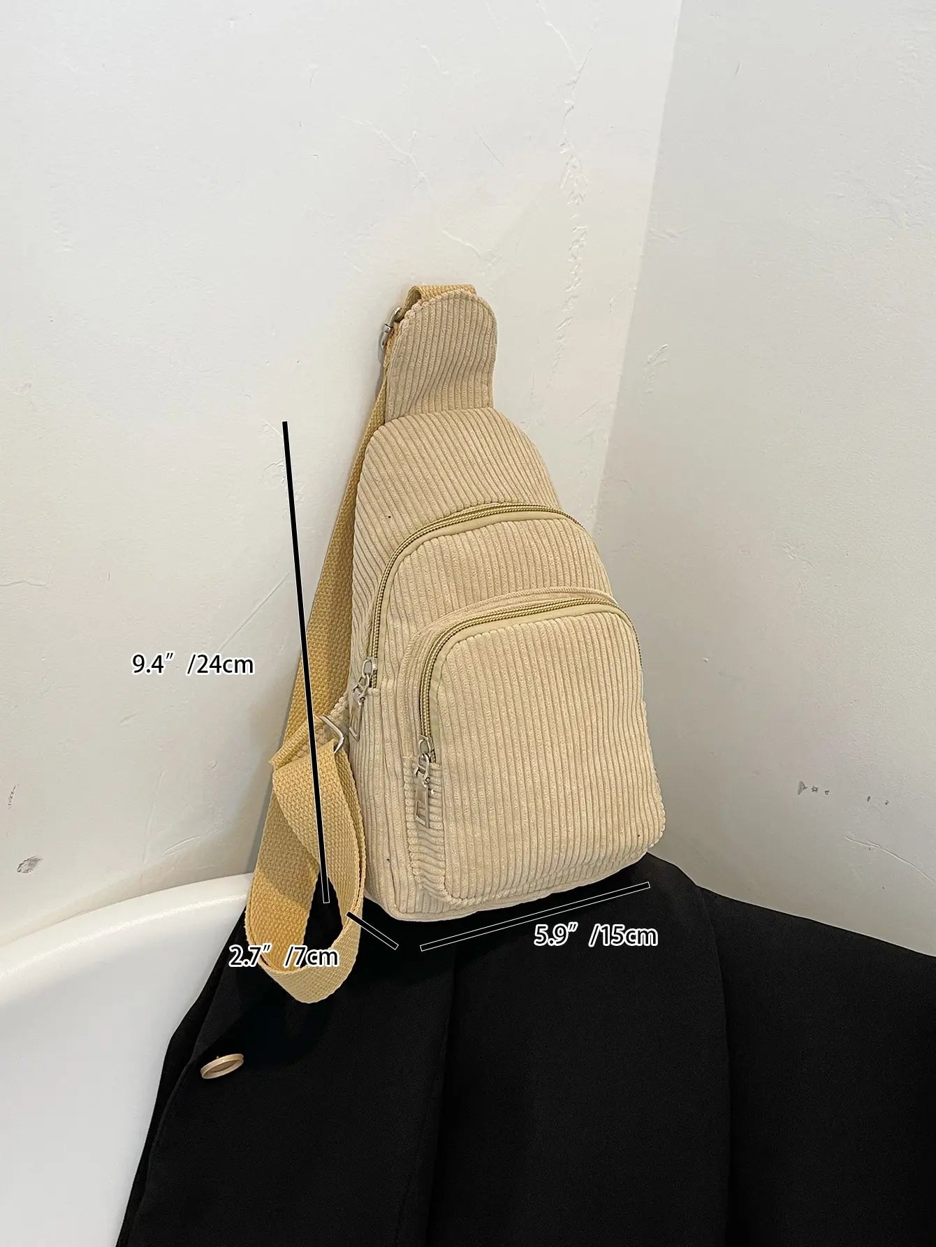 Corduroy women's Sling Bag