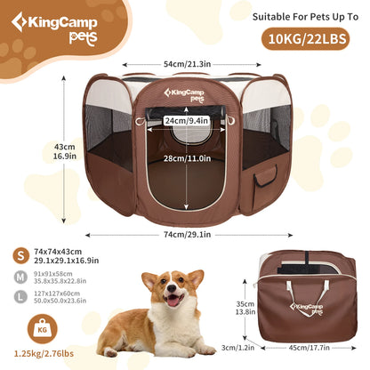 King Camp Portable Dog / Cat  Playpen Cat Tent, Pet Playground Kennel