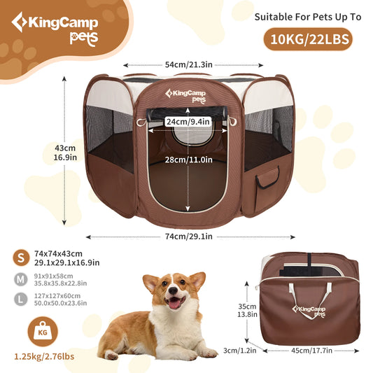 King Camp Portable Dog / Cat  Playpen Cat Tent, Pet Playground Kennel