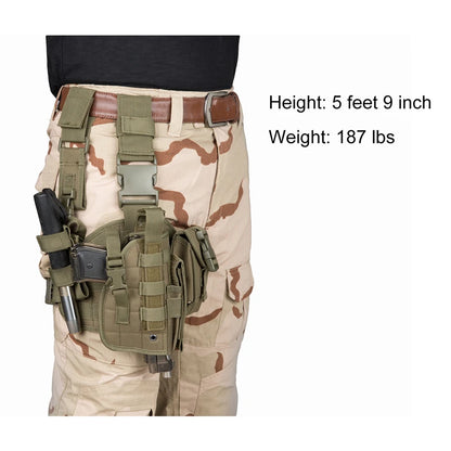 Tactical Leg Gun Holster Multi-function Camouflage Tied Leg Phone Pocket