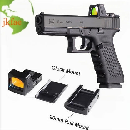 Tactical Mini Red Dot Sight Rifle Reflex Sight Airsoft G*ock 17 19