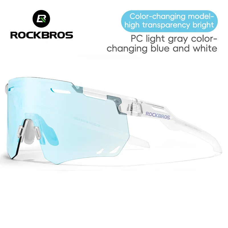 ROCKBROS Cycling Glasses MTB Road Bike Eyewear Driving Golf Goggles UV400 Sunglasses Polarized/Photochromic