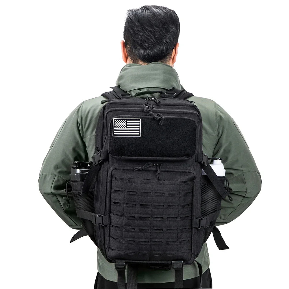 45L Men's Tactical Backpack with Double Cup Holder