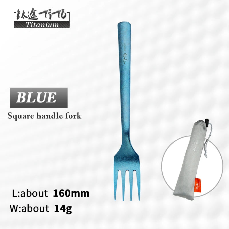 Rainbow Colored Titanium Spoons & Forks