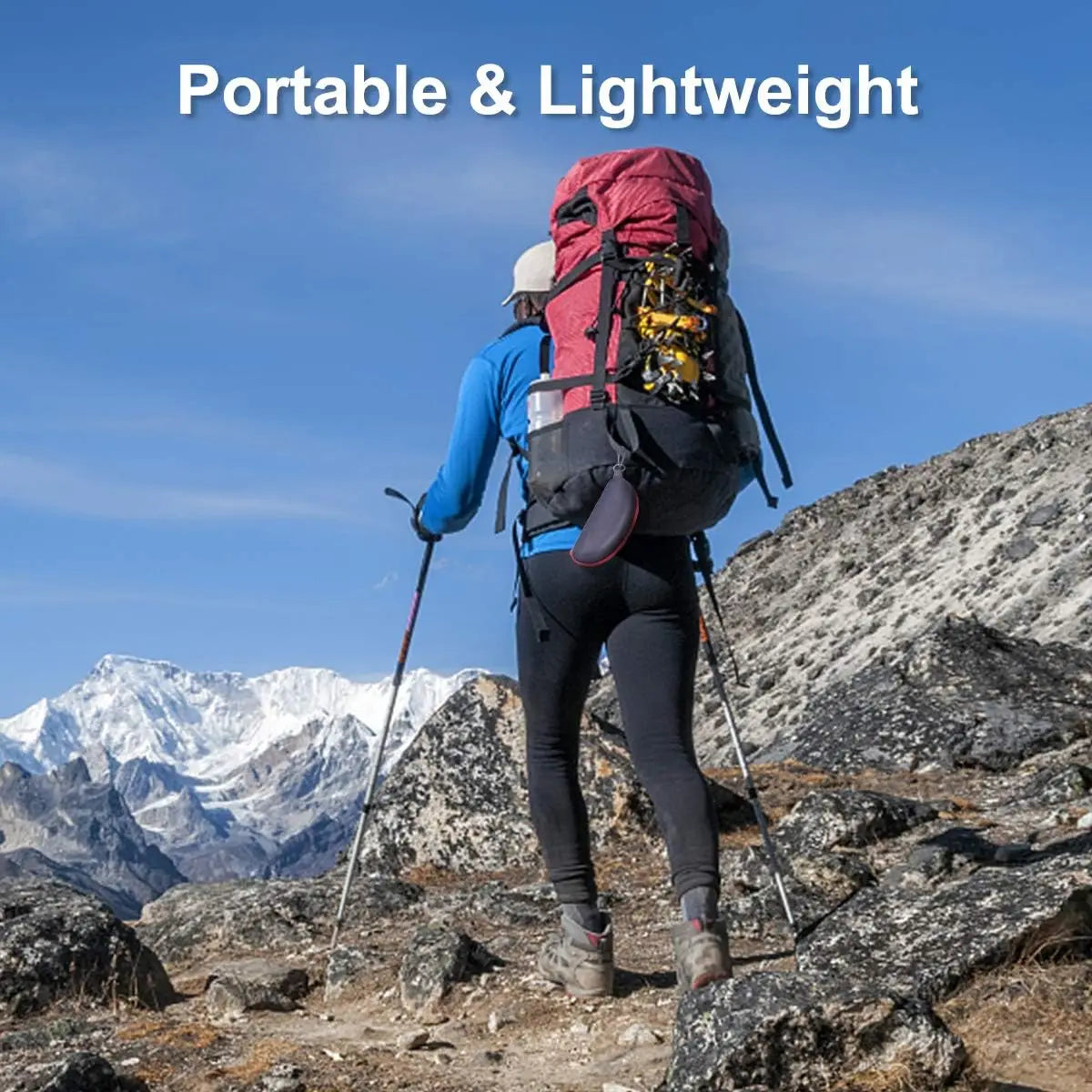 3-Piece Sunglasses Box Portable Travel Zipper Glasses Box Hook