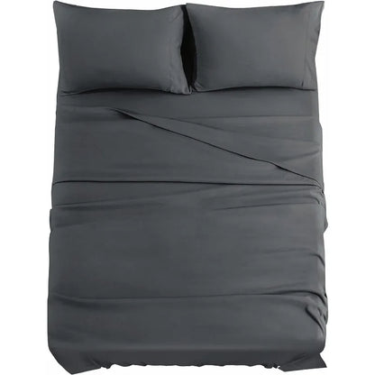 Dark Grey Queen Sheets Set, with 14 inch Deep Pocket