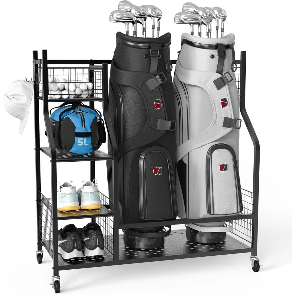 High Quality Golf Bag Storage Garage Organizer and Equipment Rack for Garage
