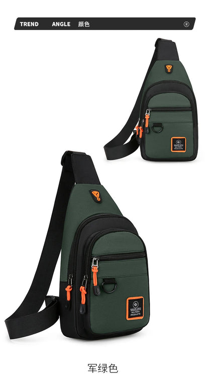 Men's Chest Bag Handbag Lightweight Oxford Fabric Crossbody Shoulder Bag Stylish Casual Men's Waist Packs Male Chest Bag