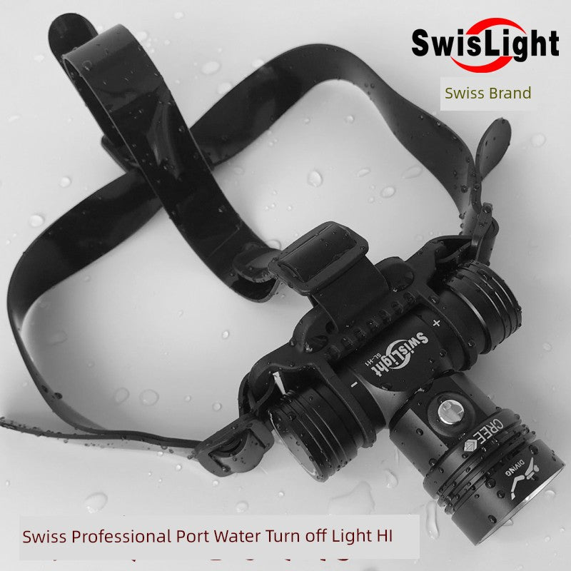 Professional Diving Headlamp Swiss L2  Waterproof 30 M Super Bright