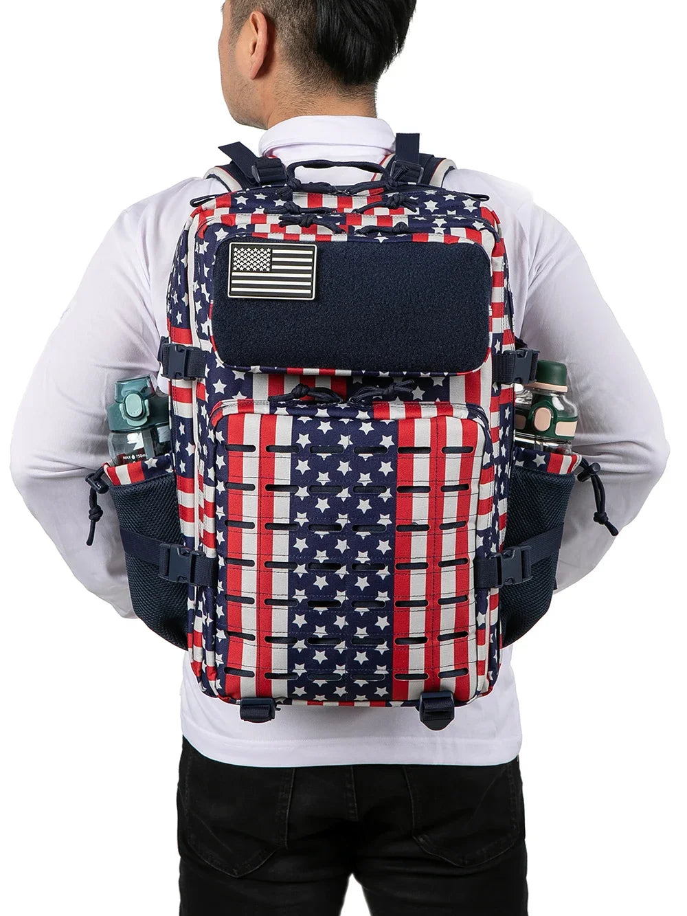 45L Men's Tactical Backpack with Double Cup Holder