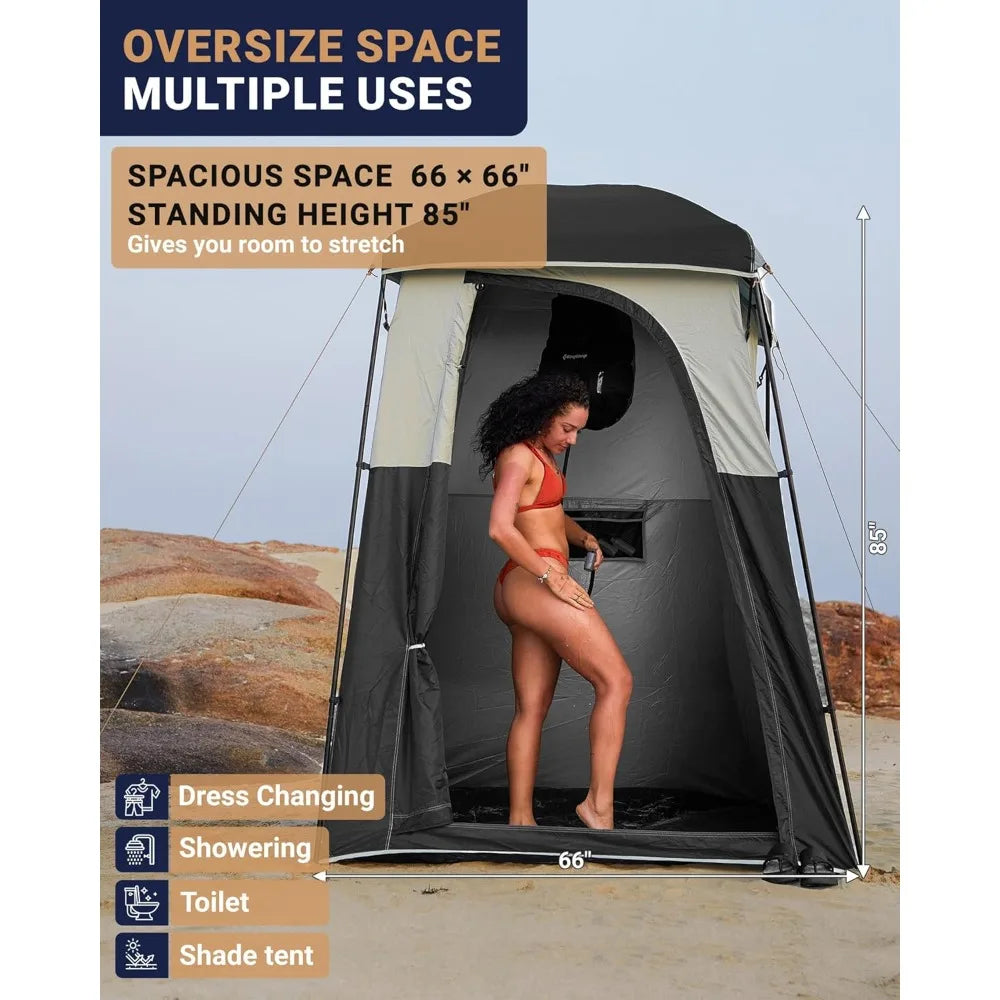 Camping Shower Tent, Portable Outdoor Privacy Toilet & Changing Shelter