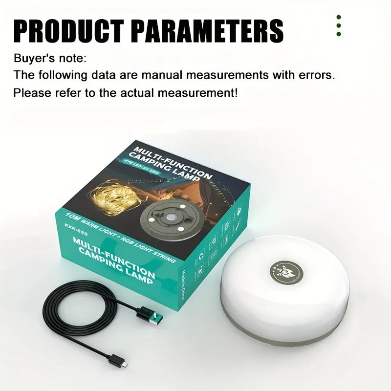 Rechargeable 32.8FT Camping String Lights