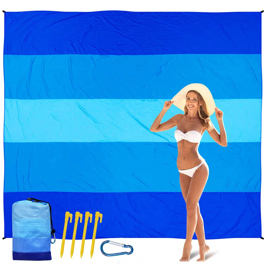 Large Waterproof & Sandproof Beach Blanket, 2-3 Adults