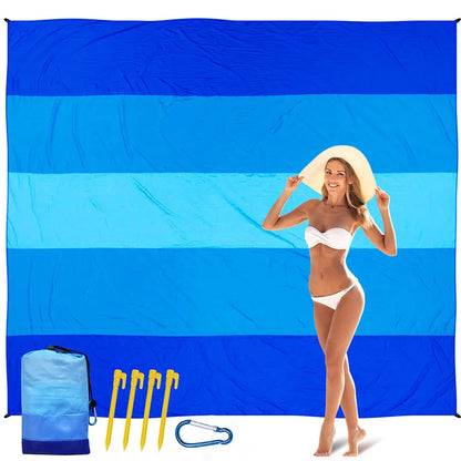 Large Waterproof & Sandproof Beach Blanket, 2-3 Adults