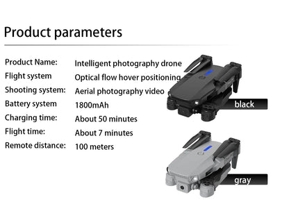 E88 Pro RC Drone 8K Professional with 1080P Wide Angle HD Camera