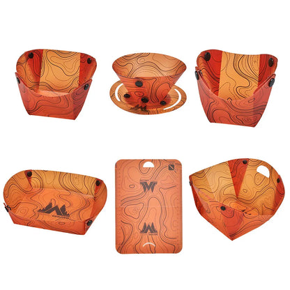 Outdoor Portable Foldable Dinnerware Set for Camping or Hiking