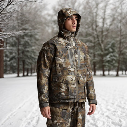 Men's winter waterproof insulated camouflage jacket