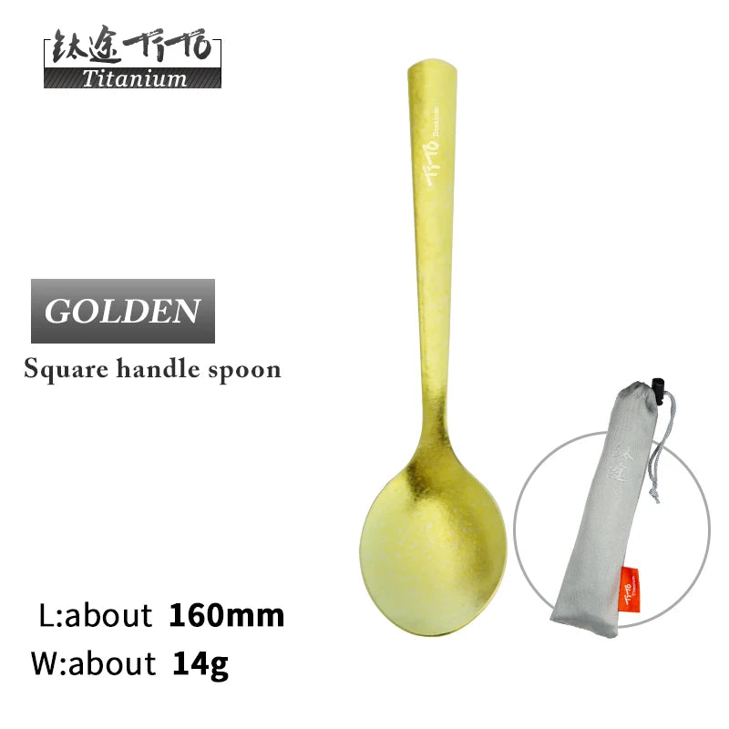 Rainbow Colored Titanium Spoons & Forks