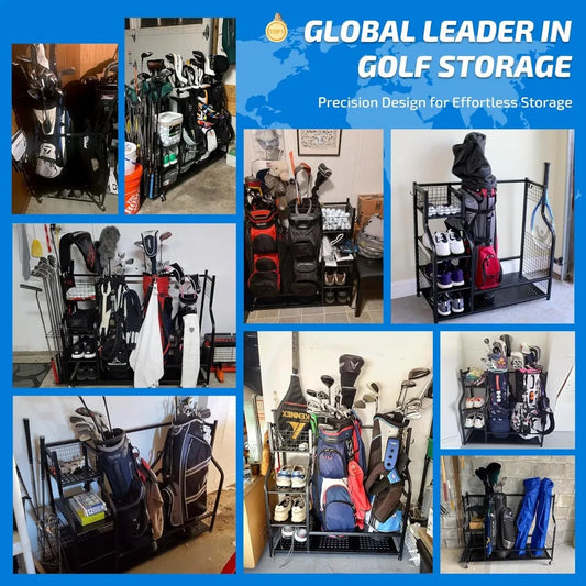 High Quality Golf Bag Storage Garage Organizer and Equipment Rack for Garage