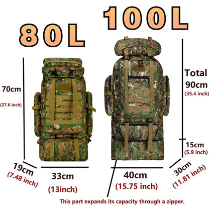 80L/100L Tactical Backpack