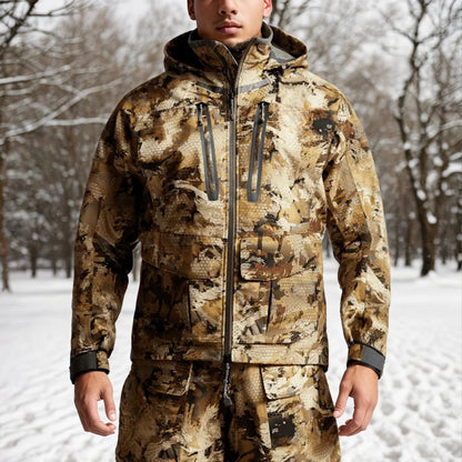 Men's winter waterproof insulated camouflage jacket