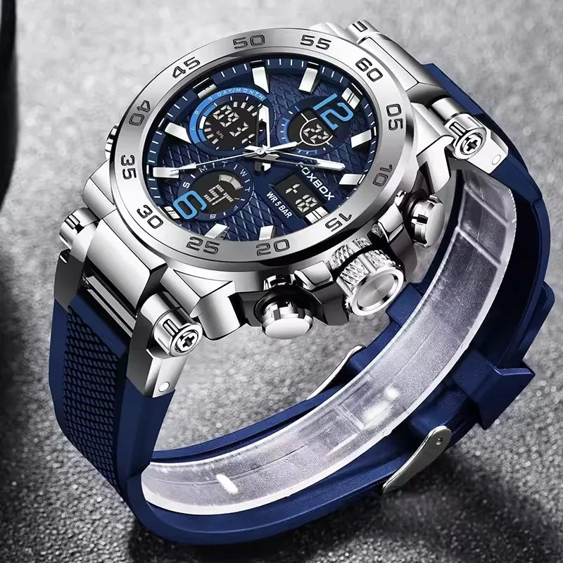 Men Wristwatch LED Display Luminous Waterproof Calendar