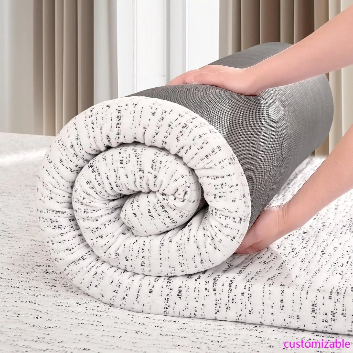 4 Inch Gel Memory Foam Mattress Topper with Cover