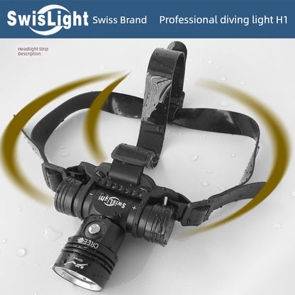 Professional Diving Headlamp Swiss L2  Waterproof 30 M Super Bright