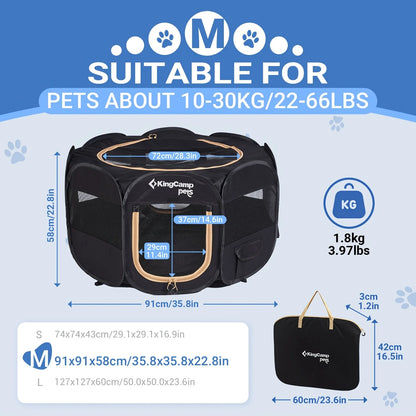 King Camp Portable Dog / Cat  Playpen Cat Tent, Pet Playground Kennel