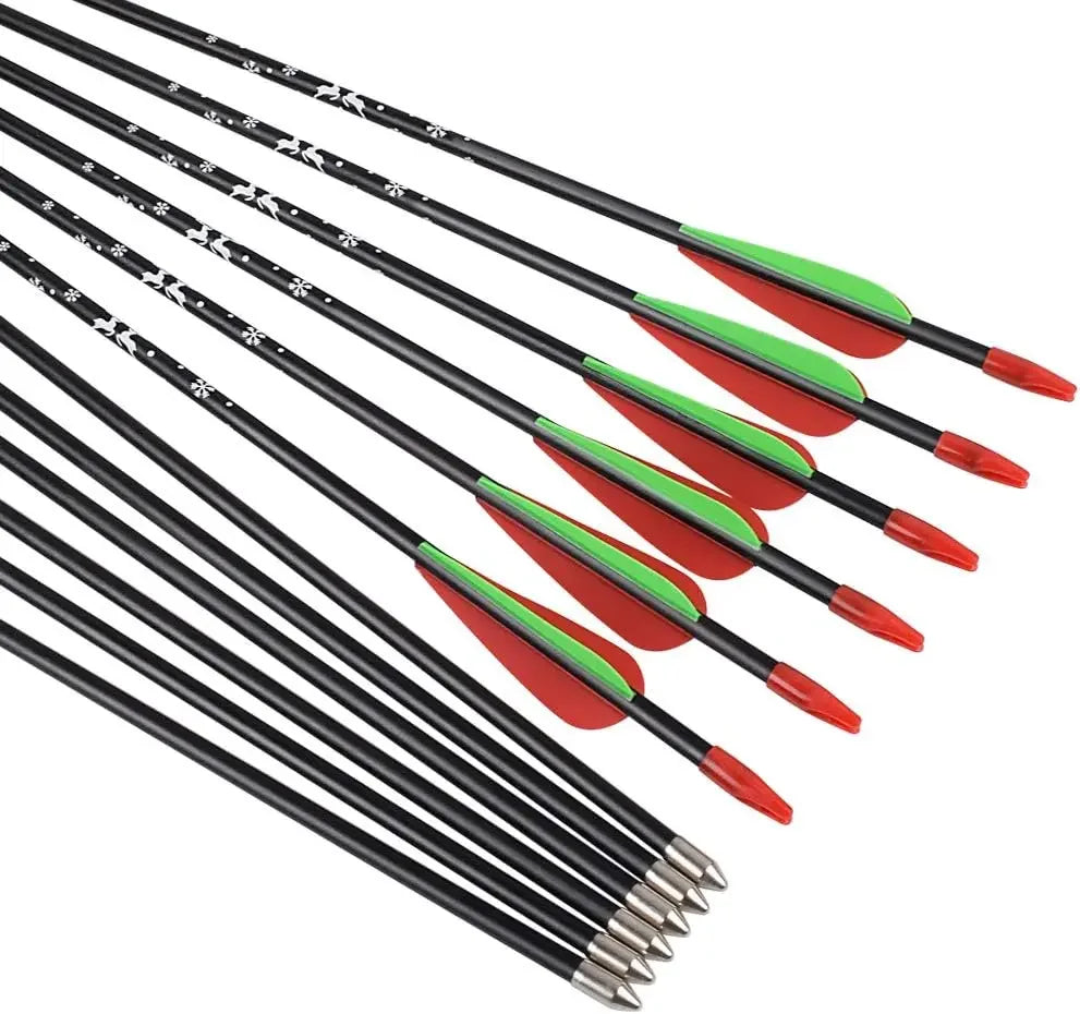 Fiberglass Arrow 24/28 Inch Shooting (Pack of 12)
