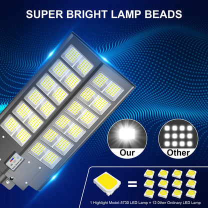 5000W solar-powered street light 240,000LM 7000K from dusk to dawn