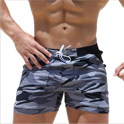 Men's Swimming Trunks Fitness Shorts Beachwear Quick-Drying Stretch Beach Pants