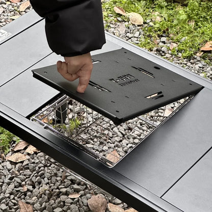 Folding Table with Basket