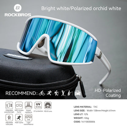 ROCKBROS Cycling Sunglasses Polarized UV400 Driving Non-slip Anti-fog Photochromic Glasses