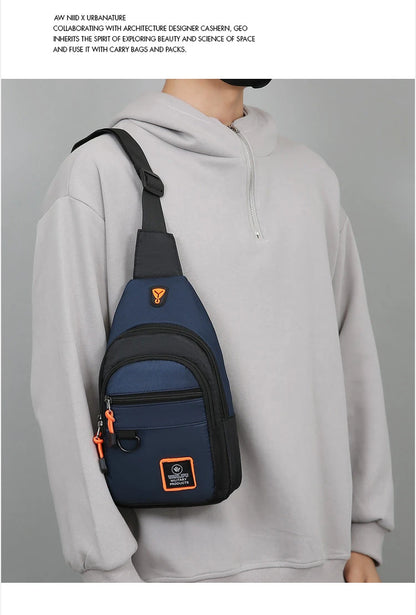 Men's Chest Bag Handbag Lightweight Oxford Fabric Crossbody Shoulder Bag Stylish Casual Men's Waist Packs Male Chest Bag