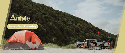 Camping Table, Folding, Black Aluminum 23.2"x16", Adjustable H 26.4",