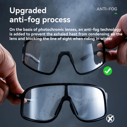 ROCKBROS Cycling Sunglasses Polarized UV400 Driving Non-slip Anti-fog Photochromic Glasses